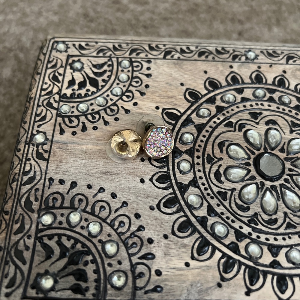 Iridescent Sparkle Round Studs